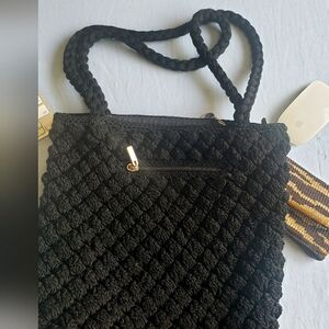 saks 5th Avenue Thick Woven Purse And Coin Bag